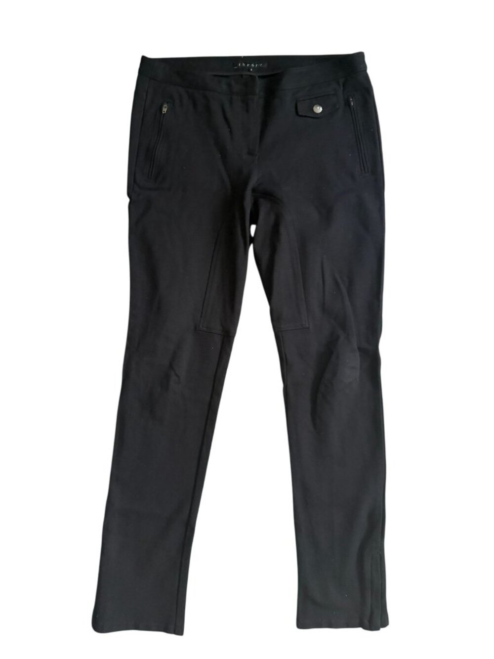 THEORY Women's Black Riding Style Skinny Pants Size 8